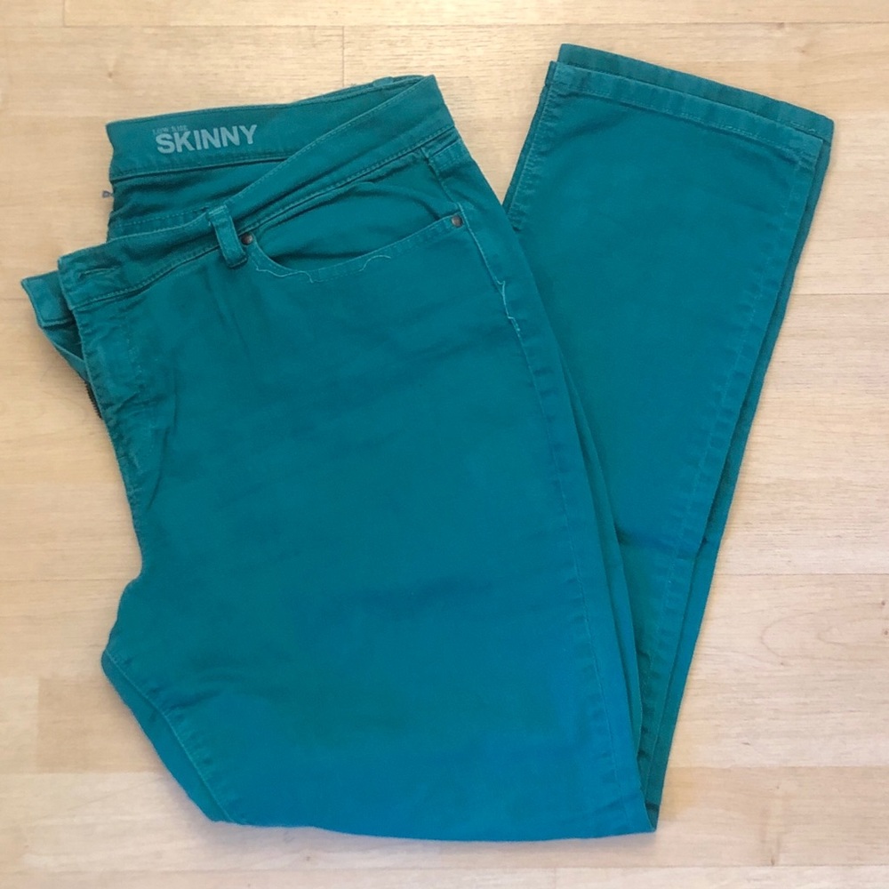 NY & Co Teal Skinnies Size 18